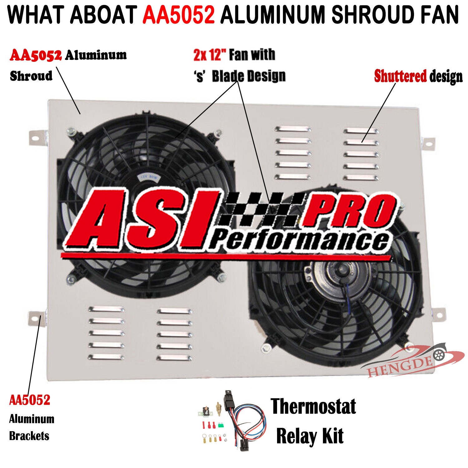 Aluminum Shroud Fan Relay For 1968-1979 1977 Ford F100 F150 F250 F350 Bronco V8