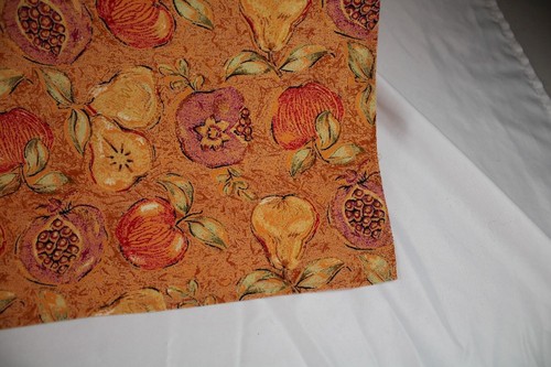 TOVAGLIA FRUTTA QUADRATA FIENILE CERAMICA 50"~ABBRONZATURA,COTONE,RACCOLTA,VINTAGE,ARTE POPOLARE