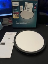 Philips LED Superslim Linear Ceiling Light 22W 4000K [Cool White - Black]