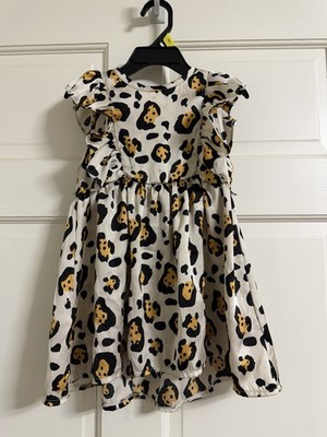 Lion King little girls' skater dress featuring an all-over leopard Print 3t