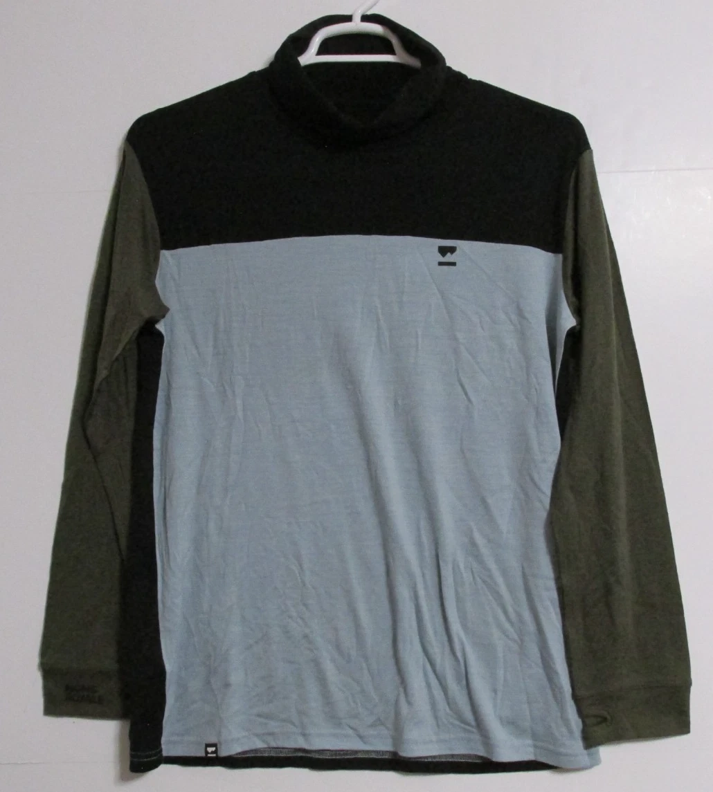 Women's Mons Royale Yotei High Neck 100% Merino Wool First Layer Shirt Size XL