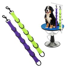 Dog Grooming Loop Restraint Leash with 6 Black D-RingGreen/Purple 2Pcs