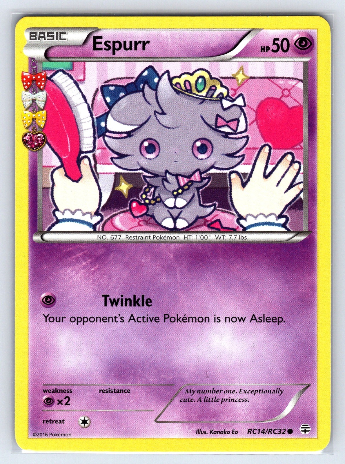 Espurr RC14/RC32 Generations: Radiant Collection Common Pokemon TCG Kanako Eo NM