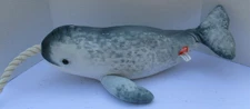 Wild Republic Plush Narwhal Whale Unicorn 20" Long  Stuffed Animal