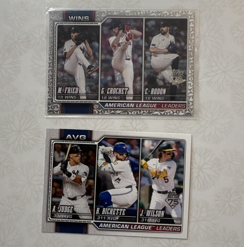 Topps 2026 American League 2-Card Lot Series One Leaders #130 #204 Judge