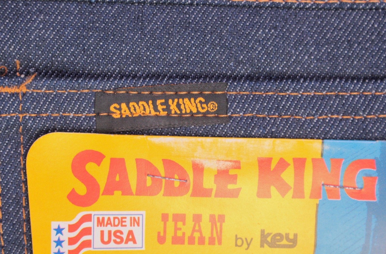 Men's VTG 1980s NOS Saddle King Boot Cut Jeans 36x33 80s Key image 9