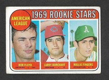 1969 Topps AL Rookie Stars #597 Rollie Fingers Bob Floyd Larry Burchart (RC)