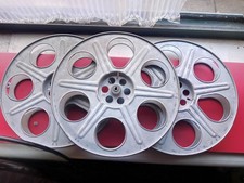 Vtg Set of 3 Goldberg Bros Denver 35MM Cast Aluminum 6 Hole 14.5" Film Reels
