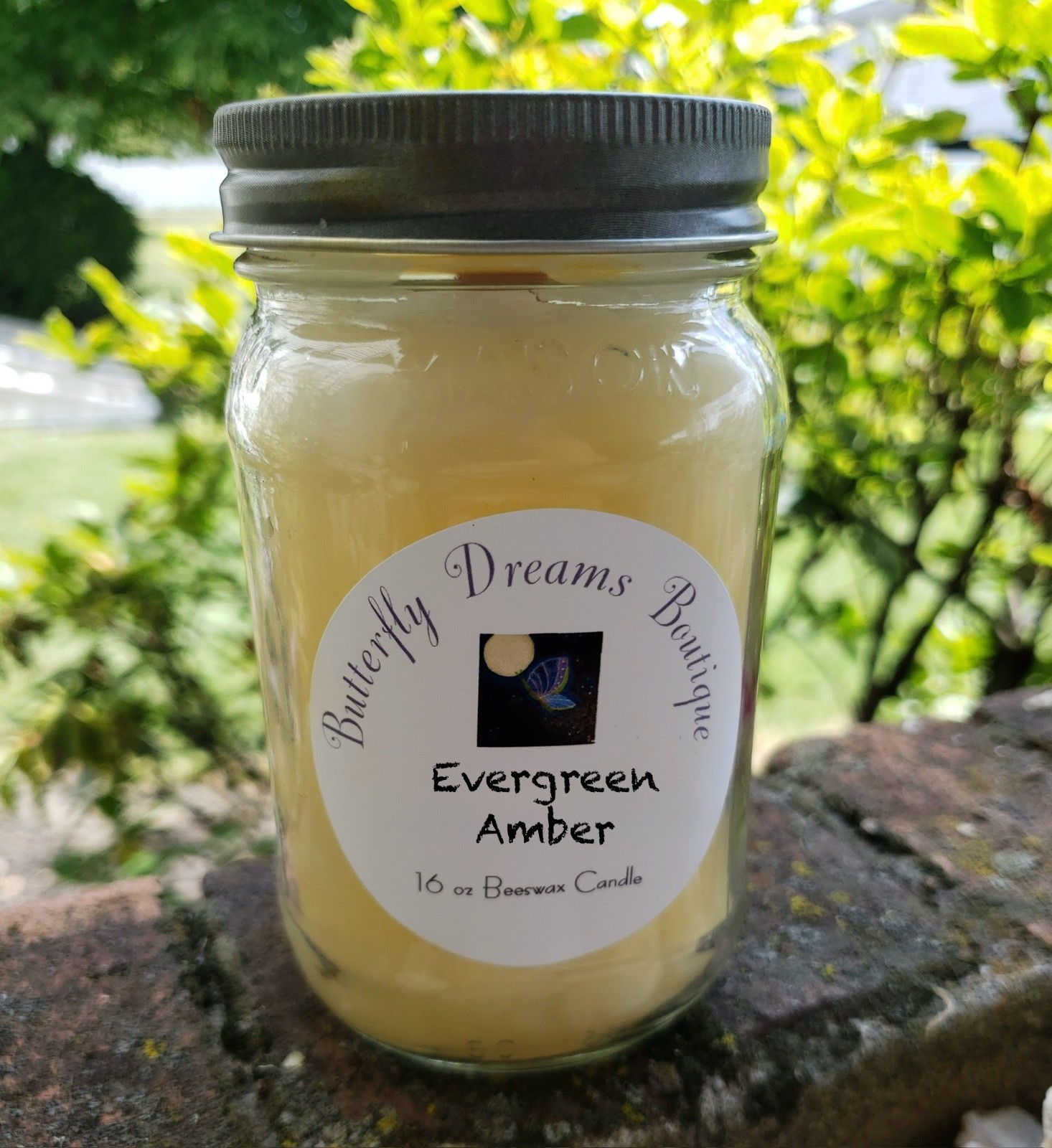 All Natural Woodsy & Spice 16 oz Beeswax Mason Jar candles