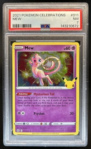 2021 Pokemon SWSH Celebrations Mew Holo #011/025 PSA 7