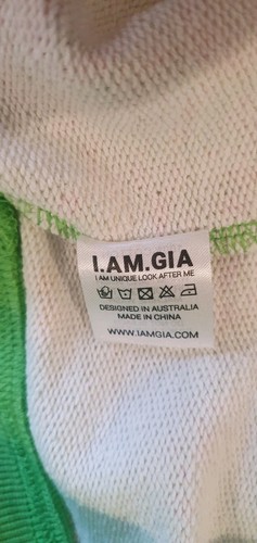 I.AM.GIA Oversized Jumper/Sweater Sz L Neon Hibiscus/Cheetah Print L/Sleeve - Picture 16 of 17