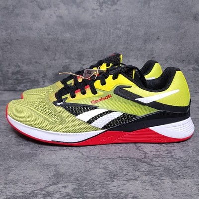 REEBOK Nano X4 Training Shoes Mens 9.5 Hyper Green Vector Red Black 100074182