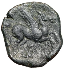 Bruttium Lokroi Epizephyrioi "Athena & Pegasus Flying" Scarce