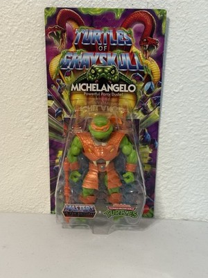Mattel MOTU TMNT Turtles Of Grayskull Michelangelo Snake Hunting 5.5'' Figure New