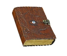 Hocus Pocus Book of Spells Leather Journal Writing Book of Shadow Prop