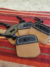 Three Under Moose Leather Shooting Tabs-Handcrafted