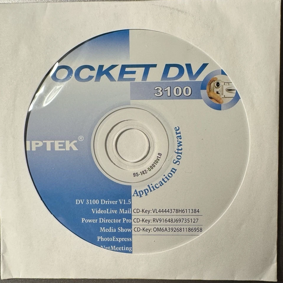 Aiptek Pocket DV 3100 application software CD. - Image 2 of 2
