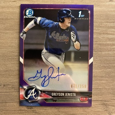 2018 Bowman Draft Chrome Purple Refractor 71/250 Greyson Jenista #CDA-GJ Auto