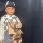 Fairground  papier mache paper Large Jockey Figure 36” Fair  Shop Incomplete Vtg