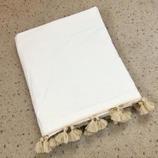 Emily  Meritt x Pottery Barn Kids White Tassel Crib Skirt