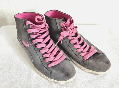 Puma Damen Sneaker, Ecco OrthoLite  Gr.38 , grau,Halbschuhe Low, Schnürung