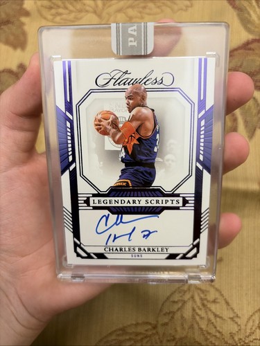 Charles Barkley 2022-23 Flawless White Box 1/1 Legendary Scripts Auto