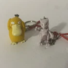 Vintage Nintendo Pokemon Mewtwo & Psyduck Keychain Figure Toy