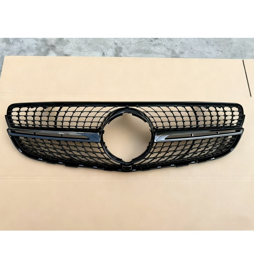 Black Front Grille w/Star For Mercedes Benz 2015-19 X253 GLC-Class