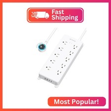 TROND 360 Rotating Plug Surge Protector Power Strip, 4000J, ETL Listed