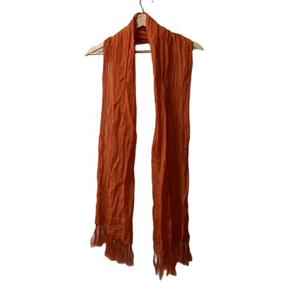 Auth MICHAEL KORS Orange Cotton Silk Scarf