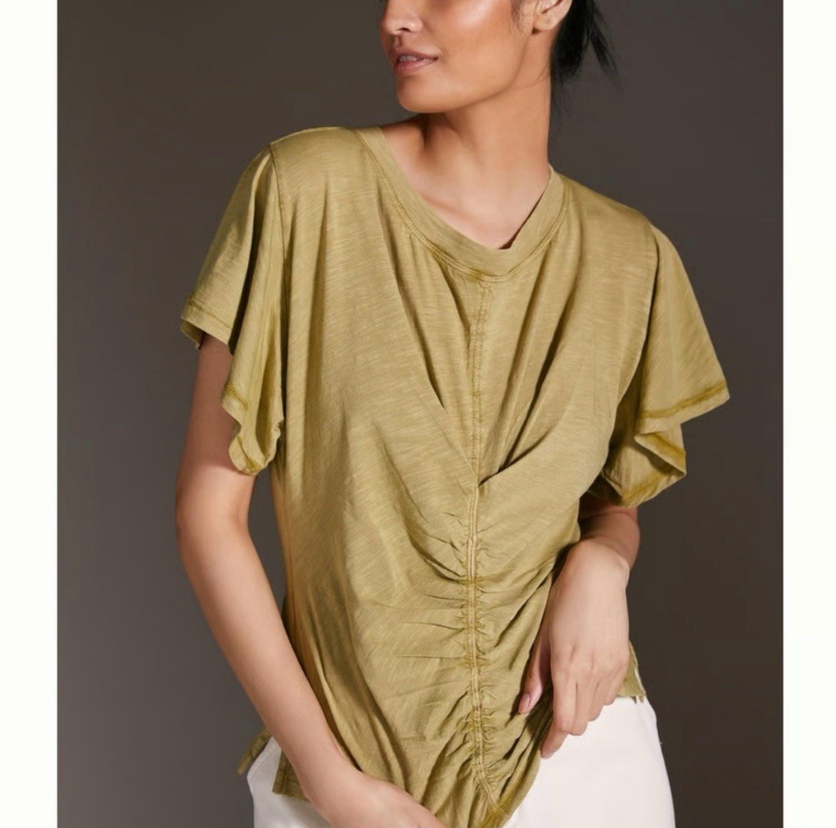 Pilcro Anthropologie Ruched Flowy Top Women’s Size XL