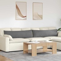 Sofa Kissen 2 Pcs Dunkelgrau 145 X 40 Cm Stoff