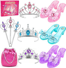 Princess Dress up for Girls, Dress up Shoes Set with Girls Princess Shoes