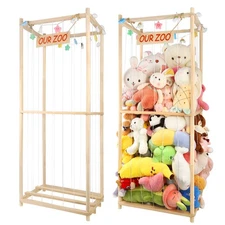 Extra Large Stuffed Animal Storage Wooden Stuff Animal Organizer 63" Stuffed ...