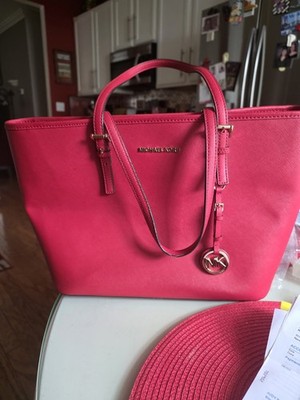 Michael Kors Red Leather Tote Bag Large