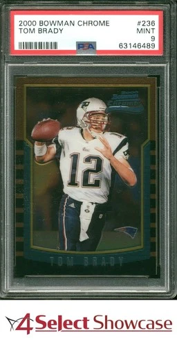 2000 BOWMAN CHROME #236 TOM BRADY RC PATRIOTS PSA 9
