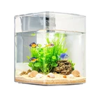 Uimoso 2 Gallon Smart Fish Tank Small Fish Tank with Filter LED Light