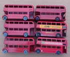 6 Matchbox by Lesney No.5c Vintage Diecast Routemaster Buses Repainted Condition