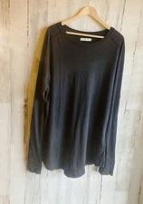 NWOT $58  Free People We The Free Arden Tee XL Black Long Sleeve Boho