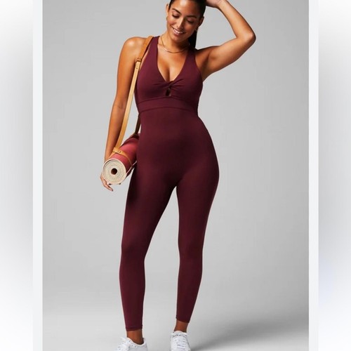 Tuta Merlot Fabletics l Oasis Twist davanti 7/8 taglia large - Foto 10 di 10
