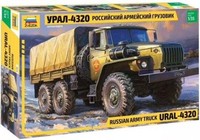 Modell Zvezda 1/35 Ural-4320, Lastwagen MilitäR Russisch 6X6 Detailed Mit 357