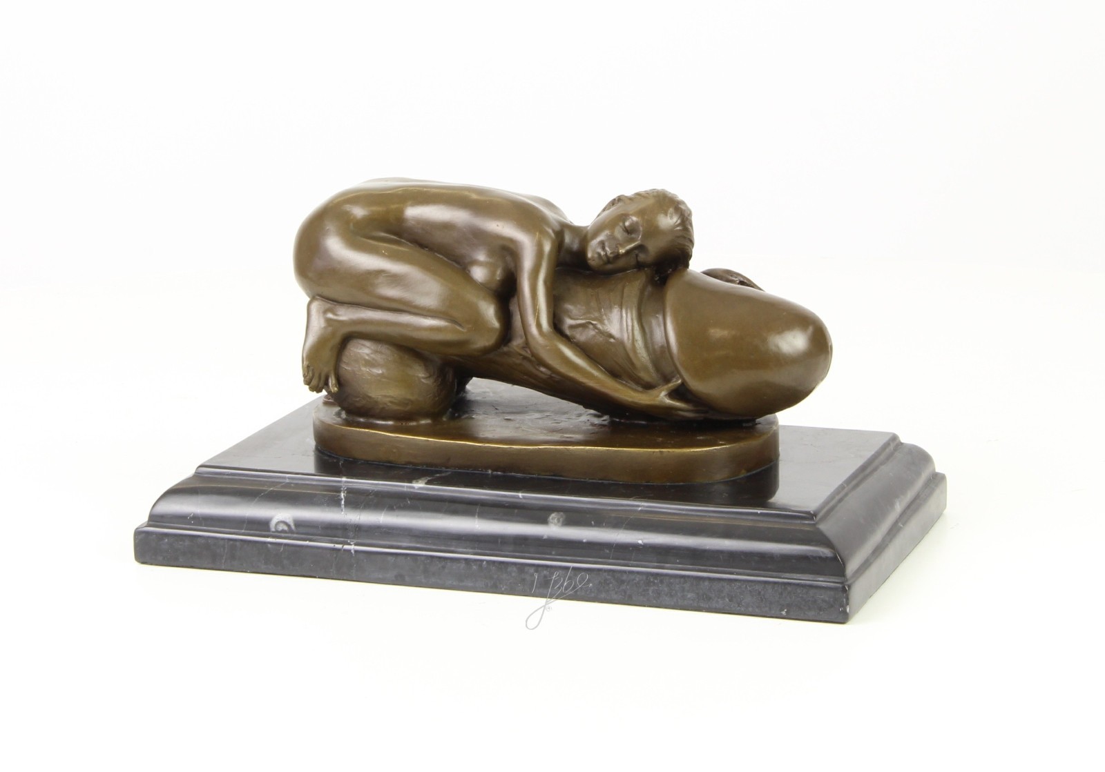 Erotische Bronzefigur,Sinnlichkeit,  weiblicher Akt, Erotikfigur, Nacktfigur