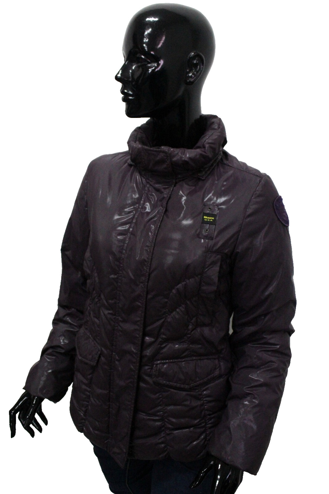 BLAUER Donna Taglia M Giubbotto Giacca Viola Piumino Invernale Giubbino Coat