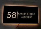 CUSTOM LED LIGHT UP 3D HOUSE SIGN NUMBER STREET SIGN ACRYLIC ADDRESS DOOR WALL