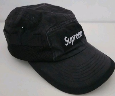 FW24 Supreme Mesh Pocket Camp Cap black Nylon Mütze