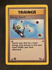 energy search pokemon card price 1995 Base Set Pokemon Trainer Card-Energy Search 59/62