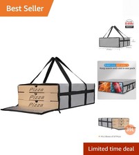 Insulated Pizza Bags for Delivery, 20 x 20 x 6 Pizza Bag for, Pizza Hot Warme...
