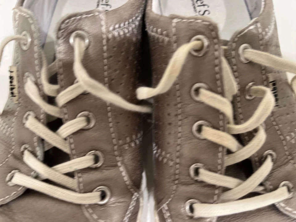 Josef Seibel Zapatillas Caspias Plateado Platino Encaje EE. UU. 8 UK 39 Foto 4 de 4