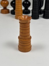 TOUR BLANCHE à L'UNITÉ pour Ancien Jeu d'échecs en Bois Buis Tourné Sculpté