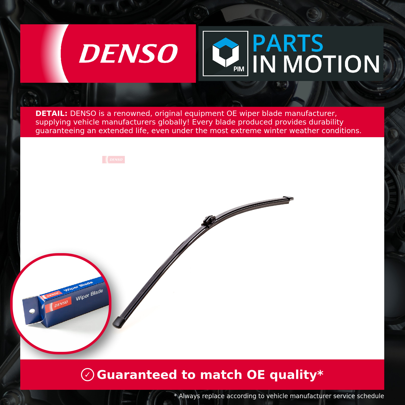 Denso Rear Wiper Blade DF-316 4G9955425 4K9955425 4M8955425E 8K9955425 8U0955425 - Image 4